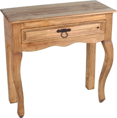 MiaMöbel Konsole Mexico Möbel 77x77x34 cm Landhausstil Massivholz Pinie Honig