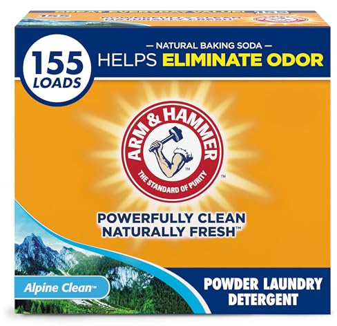 ARM & HAMMER Powder Laundry Detergent, Alpine Clean, 9.56 lb, 155 Loads