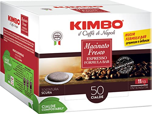 Kimbo Cialde Caffè Compostabili ESE 44mm MACINATO FRESCO, 6 Pacchi da 50 Cialde (Totale 300 Cialde)