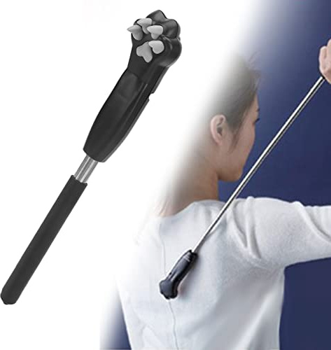 Rascador de Espalda Extensible, Rascador de Espalda Extensible Portátil con Forma de Garra de Gato Lindo para Adultos, Hombres, Mujeres, Herramienta de Masaje Telescópico de
