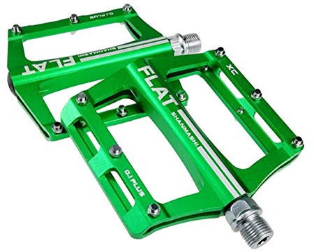 Fahrradpedale, Fahrradpedale, Mountainbike, 8 Farben, Plattform, Legierung, Rennradpedale, ultraleichtes MTB-Fahrradpedal, Fahrradzubehör (Farbe: Grün)
