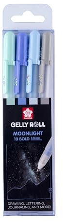 SAKURA Gelly Roll Moonlight Gel Pen Set Aurora | 4 Opaque Pastel Colours | Pens for Writing, Drawing, Journalling & Crafts