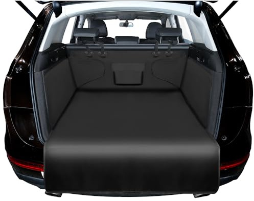 WEQTYSAB Dog Car Boot Liner Protector, Waterproof, Easy to Clean, Trunk Guard Covers for Dacia Duster 2010-2025, Black, Oxford Fabric, Rubber Backing, Fits Dacia Duster Boot Size