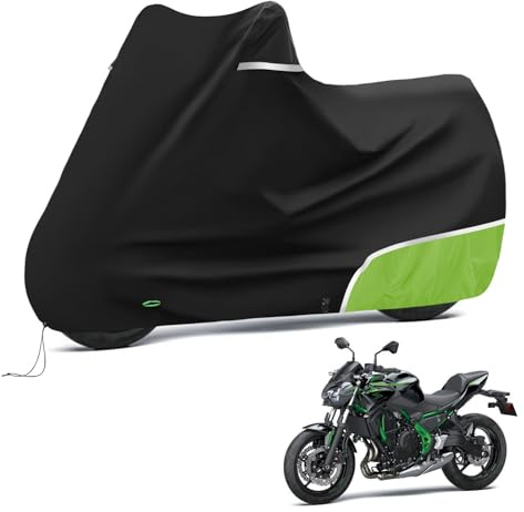 Bâche de Protection pour Kawasaki Z650 Z900 Z1000 Z750 ER6N Z800 (sans Coffre) Housse Protection- Moto extérieur -Imperméable et résistante aux intempéries - Tissu Oxford 420D