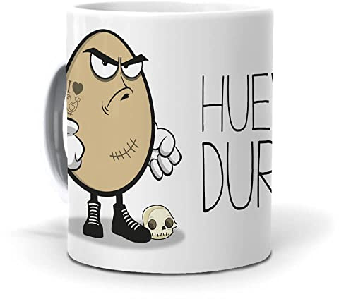 mundohuevo Taza Dibujos | Huevo Duro | Diseño Original para Divertirse en el Desayuno | No Fallaras con Este Regalo | Garantía de Devolución | Taza de Café 350 ML