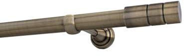 Sento 25mm Gardinenstange Vorhangstange Metall Wandmontage Messing Antik 180 cm Ilusion