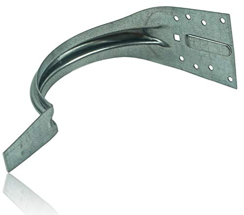 Stirnbretthalter verzinkt für 28er (7-teilig) Dachrinne, verzinkte Stirnbretthaken zur Befestigung am Stirnbrett, Sparrenkopf oder Mauerwerk für Verzinkte, Zink, Aluminium und Edelstahl Regenrinnen