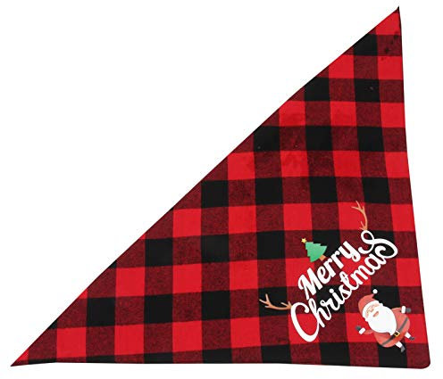 PRETYZOOM Dreieckige Haustier-halstücher Weihnachts-lätzchen für Hunde Weihnachts-hundehalstücher Hundehalstücher Dreieckiges Halstuch für Haustiere Klassische Karierte Material für Langzeit
