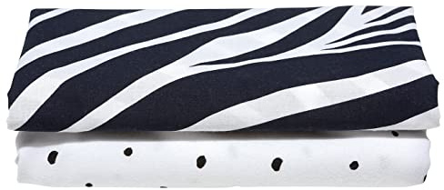 2er Set Swaddle & Burp Blanket Puckdecke Spuckdecke Einschlagtücher aus Baumwoll-Flanell 80x120 cm, 100% naturreine Baumwolle - Öko-Tex Standard 100 (Zebra dunkelblau)