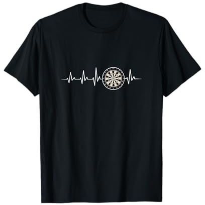 Dartscheibe Herzschlag Dartboard Dartspieler Darter Dart T-Shirt