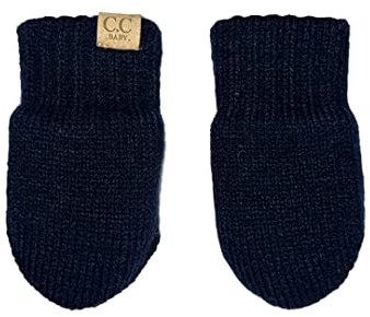 Funky Junque Newborn Baby Winter Mittens – Fleece Lined No-Thumb Infant Mittens for Babies 0–9 Months Baby Essentials - Navy