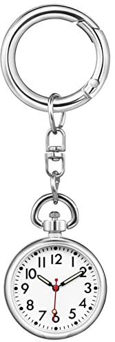 Reloj Llavero Reloj de Bolsillo Colgante Luminoso de Bolsillo Anillo de Llave de Bolsillo Redondo Llavero Estudiante Examen Temporizador para