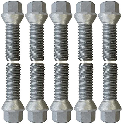 10x Radschrauben Radbolzen Kegelbund M14x1,5 47mm kompatibel mit Volvo S60 S80 V60 V70 XC60 XC70 XC90