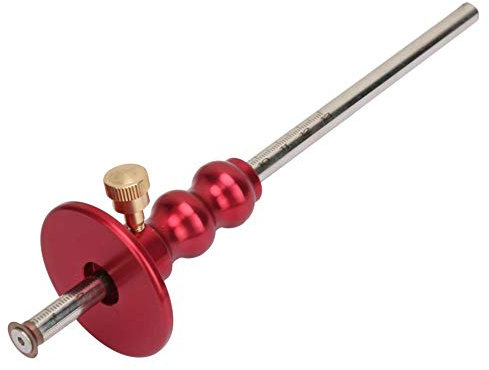 DEWIN Calibro per marcatura del legno, strumento per calibro per inserimento di scriba in legno, calibro da taglio per legno con manopola zigrinata per la marcatura delle ruote in legno