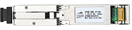 iszo 1.25G/2.5G XPON/GPON/EPON ONU,SFP Stick ONU, Support MAC SN LOID Modify,SFP Port,for Network Switch/Router/Media Converter,Optical Fiber Modem