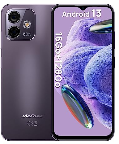Ulefone Note 16 Pro Telefono Cellulare Android 13, Schermo 6.52 HD+, Fotocamera 50 MP+8 MP, 128 GB+16 GB/TF-256 GB, 8-Core, 4400 mAh Smartphone a Buon Mercato 4G Dual SIM, Fingerprint/OTG/GPS/5G-WiFi