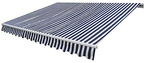 Higsose Tenda Da Sole 400x300cm Blu,Telaio In Alluminio+Tessuto Con Rivestimento In PU,Tenda Da Sole Per Esterno Avvolgibile,Tende Da Sole a Caduta,Veranda Da Esterno,Teli Ombreggianti Da Esterno