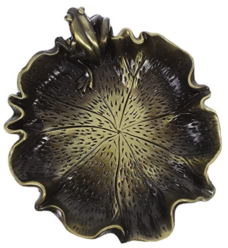 EXCEART Pinsel Mischen Tuschestein-Ornament Stäbchenablage Kalligrafiezubehör Kalligrafie-Tintenschale Farbpinsel Tischdekoration Frösche Dekor Lotusblatt-Frösche Tintenfassschale