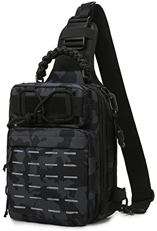 KOCAN Angel Sling Bag Angelgerät Aufbewahrungstasche Werkzeugtasche zum Angeln Wandern Jagen Camping