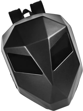 Motorrad Rucksack mit LED Augen,Wasserdicht Motorradrucksack Helmrucksack LED Programmierbarer Motorrad Laptoptaschen, für Herren Damen Schwarz Motorradzubehör