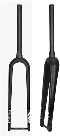 BSFHQS 700C Horquilla Rígida De Bici De Carretera Gravel 28,6mm Horquilla Dura De Carbono Horquilla Delantera De Freno De Disco 9 * 100mm QR 12 * 100mm Eje Pasante(Thru Axle,Tapered)