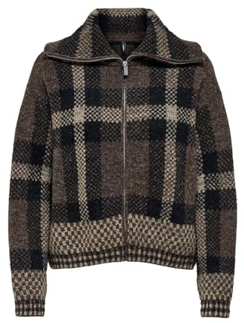 ONLY Onlmaroon Ls Zip Collar Cardigan KNT