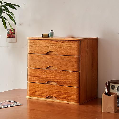 Aktenschrank aus Massivholz mit Schubladen, Büro-Aktenschrank für Computer, erhöhtes Regal, Holz-Schreibtisch-Schubladenschrank für Büro, Massivholz