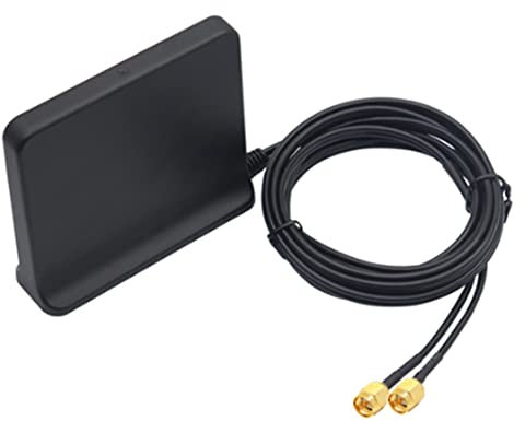 Wrtysully Signal Boost 5G 4G LTE 3G gsm Mimo Antena AéRea de Alta Ganancia 12Dbi 600-6000Mhz Antena Omni WiFi Externa (SMA Macho Negro)