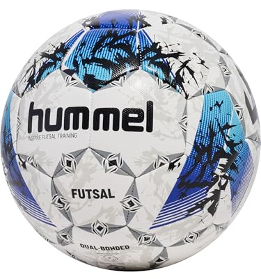 hummel Unisex hmlInspire Futsal Training Football, White/Blue/Grey, Size 3