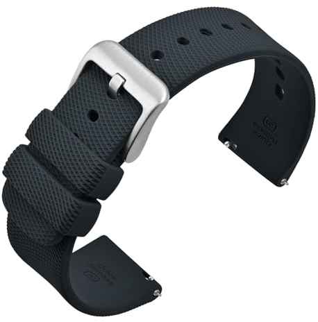 ANNEFIT Silikon Uhrenarmbänder für Herren Damen, Schnellverschluss Kautschuk Ersatzarmband 14mm 16mm 17mm 18mm 19mm 20mm 21mm 22mm 24mm