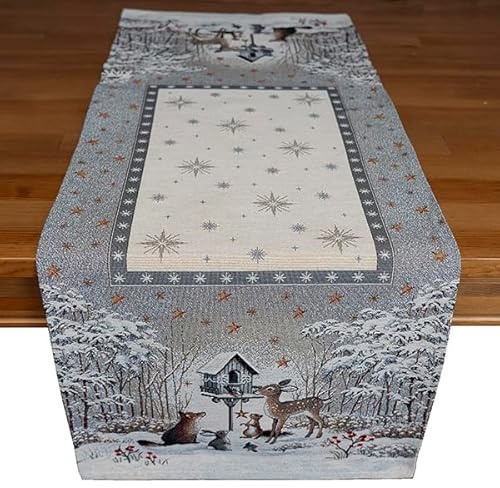 Raebel OHG, Tischläufer Gobelin Wintermärchen, 35 x 100 cm, rechteckig, bunt