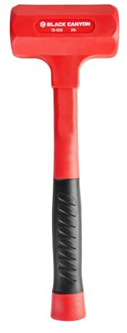 BLACK CANYON Dead Blow Hammer 2 LB (32OZ）Bounce-Resistant Rubber Mallet with Non-Slip Grip for Furniture Assembly, Metalworking & Automotive Repair
