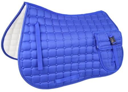 LOVIVER para Silla de Montar de Caballo, Accesorio para Ecuestre, Esterilla para Montar a Pelo, para para Actividades al, Azul