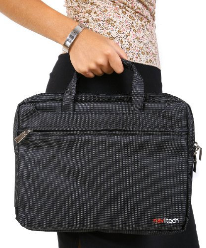 Navitech sacoche de transport noire imperméable antichoc 10.2 à 12.1 pouces compatible avec ordinateur portable / sac de voyage netbook Lenovo ideapad S9 S9e S10-2, Compaq Mini 110c-1110SA, Compaq Mini 110c-1010EA, Compaq Mini 110c-1010SA, Hercules eCafe EC-1000W netbook, HP Pavilion DM1, HP Mini 110-1130SA, Compaq Mini 110c-1120SA, Samsung N210, N220, N150 and NB30