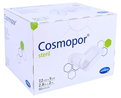 HARTMANN 9008006 Cosmopor Steril, 7.2cm x 5cm, 50 Stück