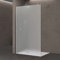 doporro Walk In Box Doccia 140x200cm, Parete Doccia Fissa in Vetro Temperato Satinato 8mm con Barra Stabilizzatrice Inox Regolabile Profilo Cromo, Bremen01VS