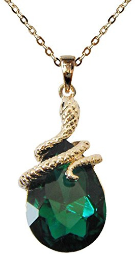 Navachi Métal de base plaqué or 18 ct Poire Vert Zirkonia
