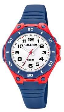 Calypso Orologio Bambino Analogico - Caucciù Blu - Movimento al Quarzo - Vetro Resistente - Impermeabile 10 ATM - Sweet Time - K5758/1