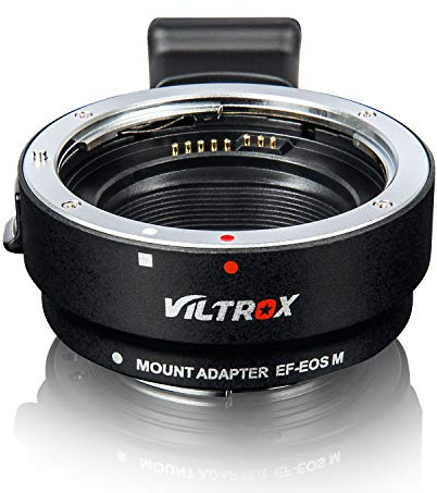 Viltrox EF-EOS M Electronic AF Auto Focus Lens Mount Adapter for Canon EF/EF-S Lens to Canon EOS-M (EF-M Mount) Mirrorless Camera M1 M2 M3 M5 M6 M10 M50 M100