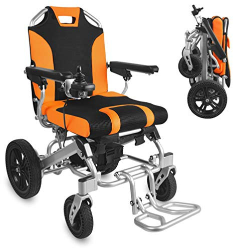 Wheel-hy Silla de Ruedas eléctrica Minusvalido con batería de Litio 24V 20Ah, Alcance 20-25 km