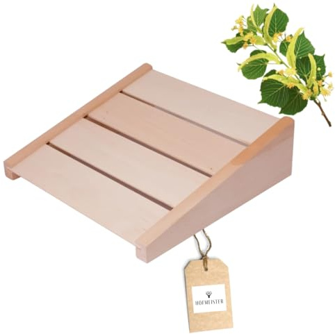 HOFMEISTER® Sauna-Kopfstütze, 39 cm, entlastet Nacken- und Schultermuskulatur, entspanntes Relaxen, stabile & rutschfeste Nackenstütze, Infrarotkabine aus Lindenholz