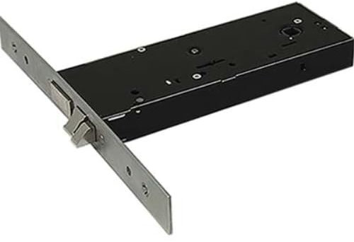 Art. 5948 ELETTROSERRATURA DOPPIA MAPPA PER FASCE 12V - 10W a.c. 4 mandate, scrocco e pistonereversibile 3 chiavi 5100/06 coppia borchie 2 sottofrontali Frontale Inox - E -90