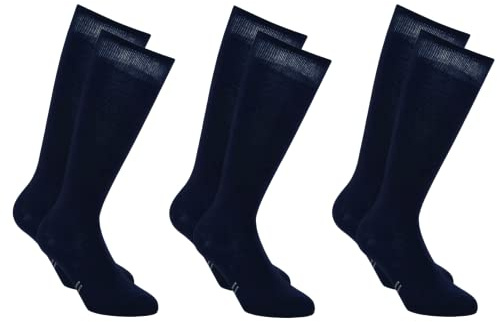 LANCETTI 6 Paia di Calze Uomo Lunghe in Caldo Cotone Elasticizzato (Taglia Unica) - Blue