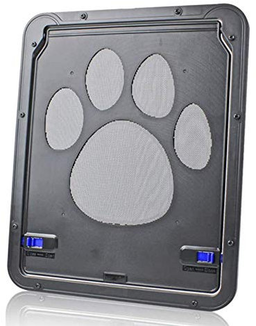 Katzenklappen Hua Haustiertür/Katzenklappe, Haustier Winddichte Klappentür Für Fensterschirmtür, Magnetische Klappentür Mit 2-Wege-Handschloss, 2 Größen (Size : Large)