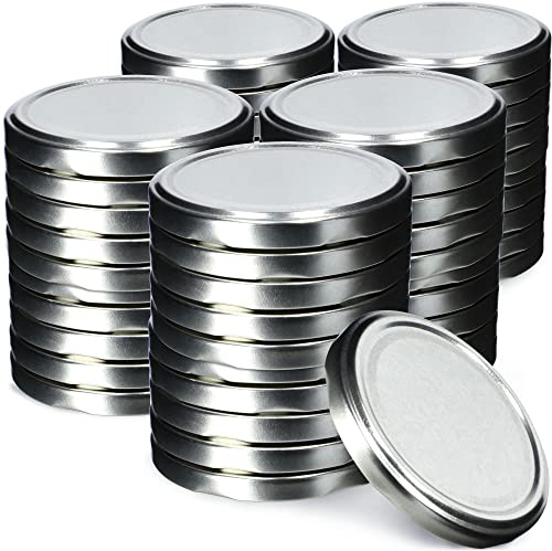 KADAX 50er Set Schraubdeckel TO66 ⌀ 66mm Silber – Twist-Off Ersatzdeckel für 235-900ml Einmach- & Marmeladengläser | Luftdicht & Spülmaschinenfest