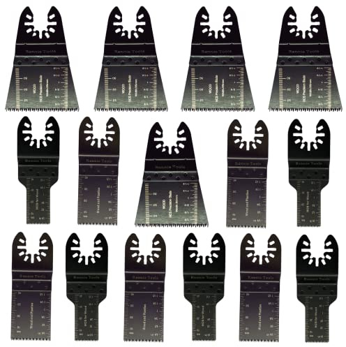 15 x Oscillating Multi Tool Blades 20/35/65mm Wood Cutter Saw Blades Set | Compatible With Dremel Fein Multimaster Makita Stanley Worx Dewalt Multi Tool Etc Oscillating Coarse Multitool Blade