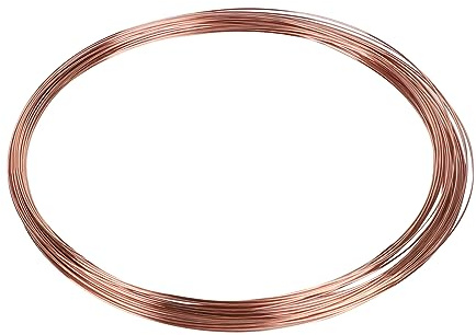 EFUTURETIME Kupferdraht Ø1,0mm × 20m T2 Blank Rein Basteldraht | Für Schweißen, Experimente, Schmuck, Garten und Pflanzen