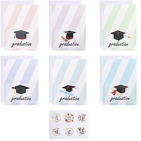 MAGICLULU 1satz Graduation Congratulations Cards Mit Doktorhut- Grußkarten Für Schulabschlüsse Und Feierlichkeiten Als Graduierung
