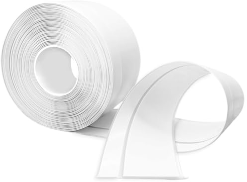 Weichsockelleiste Selbstklebend, 6M PVC küchenabschlussleiste 50x20mm, Sockelleiste Selbstklebende für Küche und Badezimmer 5x2 Weiß
