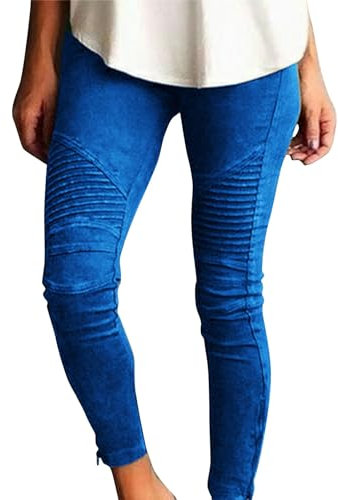 KONG JIMFAN Thermohose Damen Leggings Baumwolle Plüsch Leggings Dicke Strumpfhosen Stützstrumpfhose Damen Thermo Leggings Strumpfhosen Optik Gym Legging Muay Thai Hose(Blau,XL)